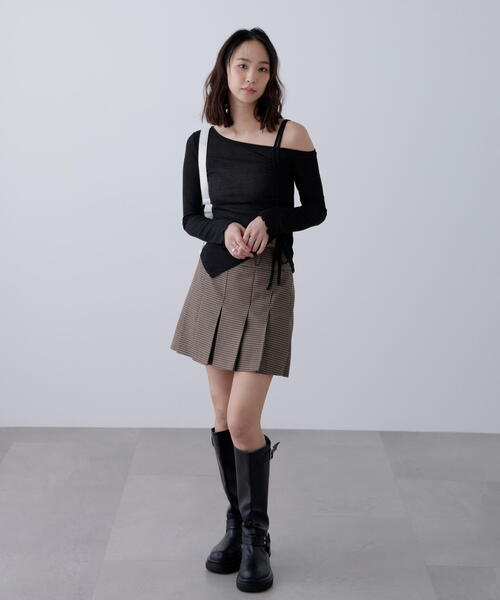 FREE'S MART(フリーズマート)の「◆ワンショルシャーリングテレコカットソー(Tシャツ/カットソー・レディース・ベージュ/ブラウン/ブラック/グレー・FREE)」の22枚目の写真