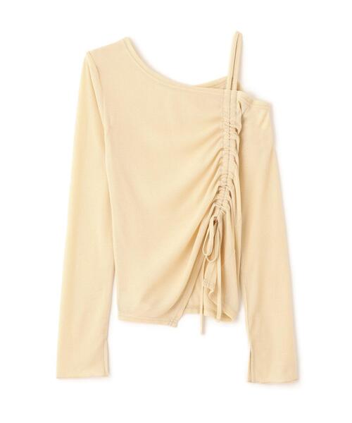 FREE'S MART(フリーズマート)の「◆ワンショルシャーリングテレコカットソー(Tシャツ/カットソー・レディース・ベージュ/ブラウン/ブラック/グレー・FREE)」の6枚目の写真