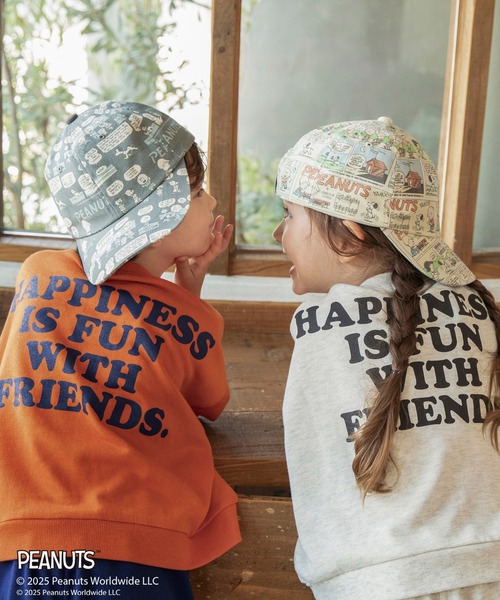 PEANUTS（ピーナッツ）の「【ピーナッツ75周年】×ブランシェス　総柄キャップ（キャップ・キッズ・チャコールグレー/アイボリー・M/L）」の12枚目の写真