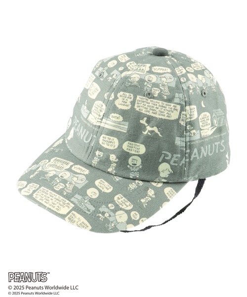 PEANUTS（ピーナッツ）の「【ピーナッツ75周年】×ブランシェス　総柄キャップ（キャップ・キッズ・チャコールグレー/アイボリー・M/L）」の3枚目の写真