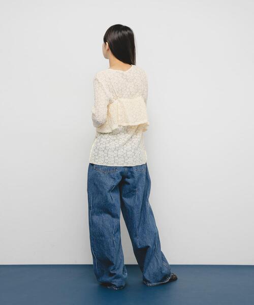 KBF（ケイビーエフ）の「ビスチェSETレーストップス（Tシャツ/カットソー・レディース・アイボリー/ブラック・ONE）」の9枚目の写真