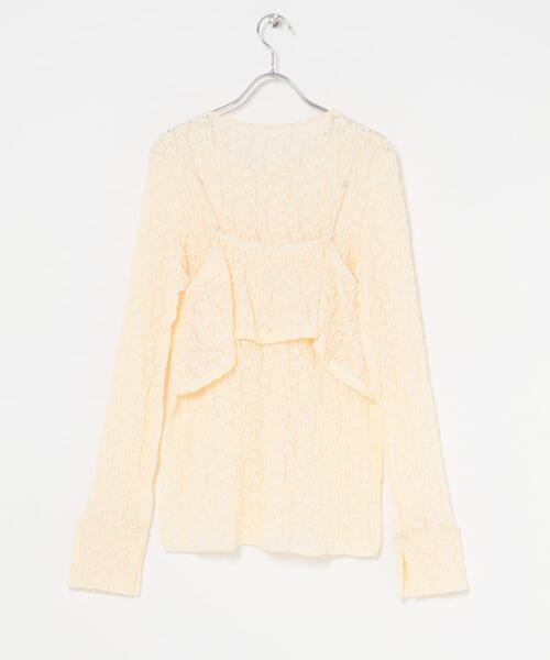 KBF（ケイビーエフ）の「ビスチェSETレーストップス（Tシャツ/カットソー・レディース・アイボリー/ブラック・ONE）」の12枚目の写真