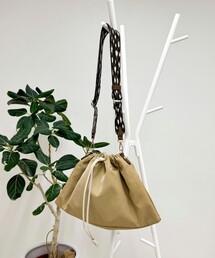 fredy emue | ジャガードショルダードロスト巾着バッグ(ショルダーバッグ)