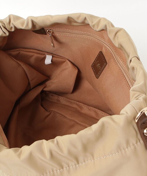 fredy emue(フレディエミュ)の「ジャガードショルダードロスト巾着バッグ(ショルダーバッグ・レディース・ベージュ/ブラウン系その他/ブラック・FREE)」の16枚目の写真