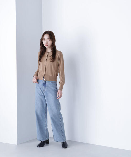NATURAL BEAUTY BASIC(ナチュラルビューティーベーシック)の「◇オータムベーシックカーディガン(カーディガン/ボレロ・レディース・ネイビー/ワイン/ベージュ/ブラック・FREE)」の7枚目の写真