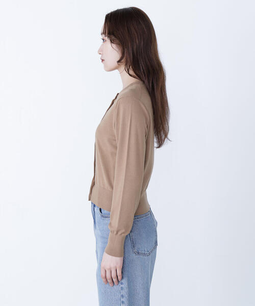 NATURAL BEAUTY BASIC(ナチュラルビューティーベーシック)の「◇オータムベーシックカーディガン(カーディガン/ボレロ・レディース・ネイビー/ワイン/ベージュ/ブラック・FREE)」の8枚目の写真