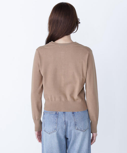 NATURAL BEAUTY BASIC(ナチュラルビューティーベーシック)の「◇オータムベーシックカーディガン(カーディガン/ボレロ・レディース・ネイビー/ワイン/ベージュ/ブラック・FREE)」の9枚目の写真