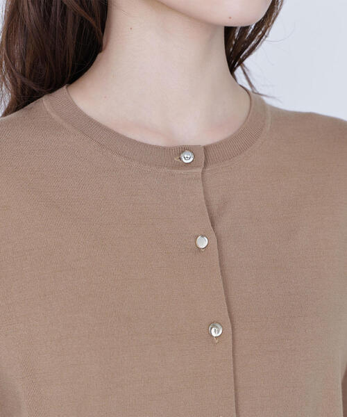 NATURAL BEAUTY BASIC(ナチュラルビューティーベーシック)の「◇オータムベーシックカーディガン(カーディガン/ボレロ・レディース・ネイビー/ワイン/ベージュ/ブラック・FREE)」の10枚目の写真