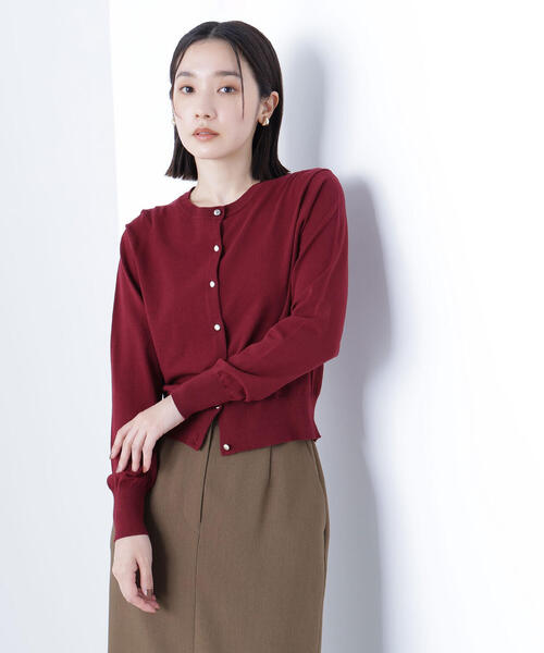 NATURAL BEAUTY BASIC(ナチュラルビューティーベーシック)の「◇オータムベーシックカーディガン(カーディガン/ボレロ・レディース・ネイビー/ワイン/ベージュ/ブラック・FREE)」の16枚目の写真