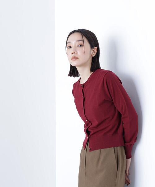 NATURAL BEAUTY BASIC(ナチュラルビューティーベーシック)の「◇オータムベーシックカーディガン(カーディガン/ボレロ・レディース・ネイビー/ワイン/ベージュ/ブラック・FREE)」の18枚目の写真