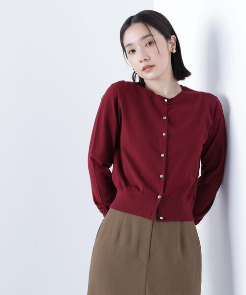 NATURAL BEAUTY BASIC(ナチュラルビューティーベーシック)の「◇オータムベーシックカーディガン(カーディガン/ボレロ・レディース・ネイビー/ワイン/ベージュ/ブラック・FREE)」の20枚目の写真