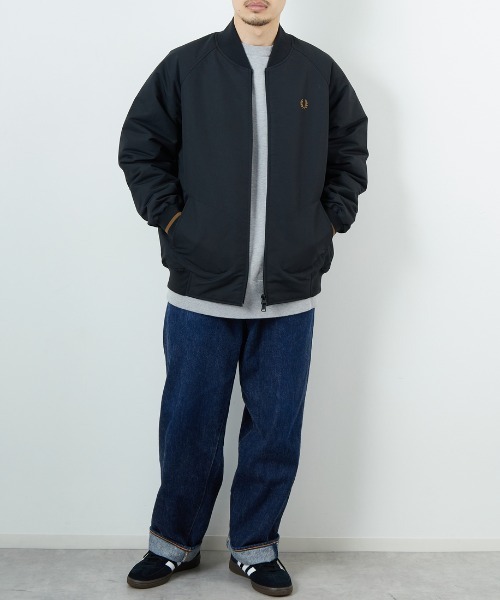 FRED PERRY（フレッドペリー）の「[FRED PERRY/フレッドペリー] 別注 テニスボンバージャケット（ブルゾン・レディース・ダークグレー/ブラック・S/M/L）」の9枚目の写真