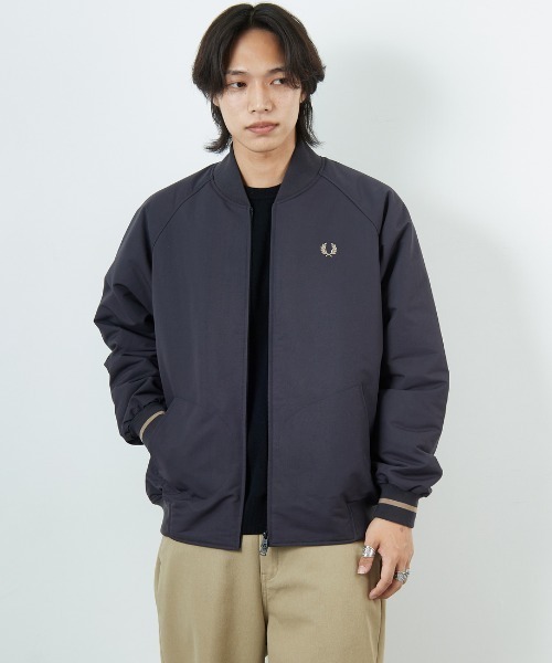 FRED PERRY（フレッドペリー）の「[FRED PERRY/フレッドペリー] 別注 テニスボンバージャケット（ブルゾン・レディース・ダークグレー/ブラック・S/M/L）」の14枚目の写真