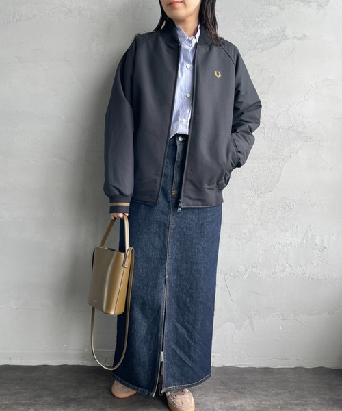 フレッドペリー　ボンバージャケット　テニス　ブルゾン　英国製　36 FRED PERRY/フレッドペリー] 別注 テニスボンバージャケット（ブルゾン