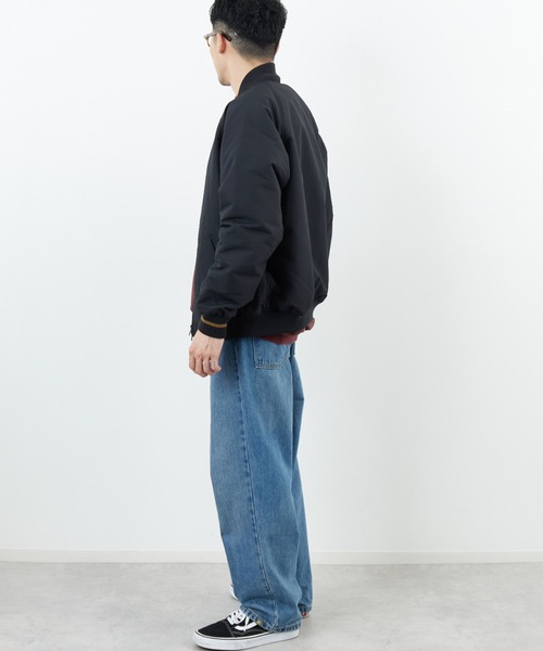 【英国製】FRED PERRY フレッドペリー ボンバージャケット ブラック FRED PERRY（フレッドペリー） ブルゾン アウター 別注 テニスボンバー