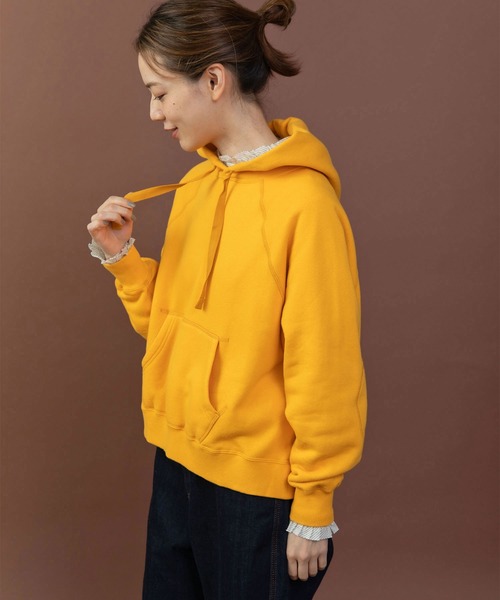 PAR ICI（パーリッシィ）の「リサイクルコットン 裏毛フーディー（パーカー・レディース・アイボリー/イエロー/ネイビー/グレー/サックスブルー/ボルドー・FREE）」の5枚目の写真