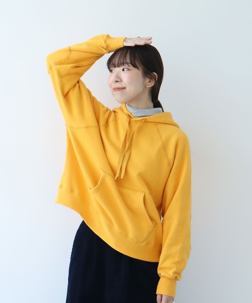 PAR ICI（パーリッシィ）の「リサイクルコットン 裏毛フーディー（パーカー・レディース・アイボリー/イエロー/ネイビー/グレー/サックスブルー/ボルドー・FREE）」の15枚目の写真