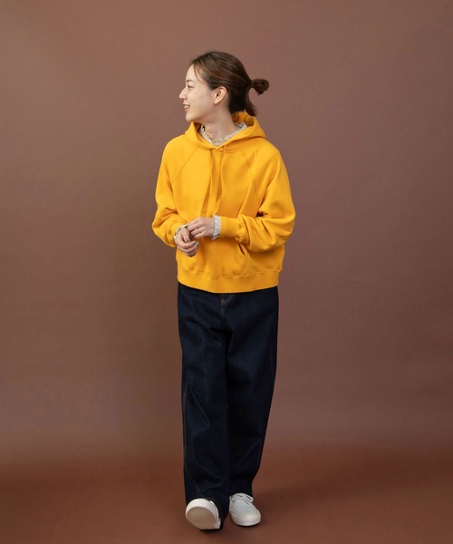 PAR ICI（パーリッシィ）の「リサイクルコットン 裏毛フーディー（パーカー・レディース・アイボリー/イエロー/ネイビー/グレー/サックスブルー/ボルドー・FREE）」の11枚目の写真