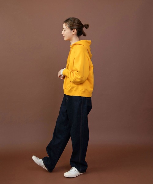 PAR ICI（パーリッシィ）の「リサイクルコットン 裏毛フーディー（パーカー・レディース・アイボリー/イエロー/ネイビー/グレー/サックスブルー/ボルドー・FREE）」の12枚目の写真