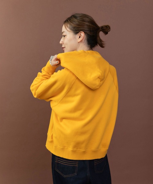 PAR ICI（パーリッシィ）の「リサイクルコットン 裏毛フーディー（パーカー・レディース・アイボリー/イエロー/ネイビー/グレー/サックスブルー/ボルドー・FREE）」の7枚目の写真