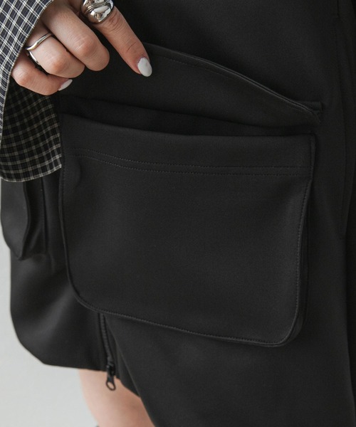 bohmal（ボマール）の「配色カラーバルーンミニジャージスカート（スカート・レディース・ブラック/ライム・FREE）」の16枚目の写真