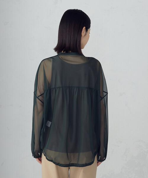 COMME CA ISM(コムサイズム)の「【オンライン・店舗限定】シアーシャツ+タンクトップ(シャツ/ブラウス・レディース・ブラック/ブラウン/グリーン・MEDIUM/LARGE)」の18枚目の写真