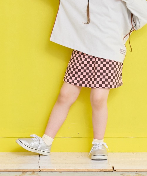 MARKEY'S（マーキーズ）の「ストレッチミニスカート（スカート・キッズ・ブルー系その他/ピンク系その他/ブラウン系その他/ブラック系その他・XS/S/M/L）」の4枚目の写真