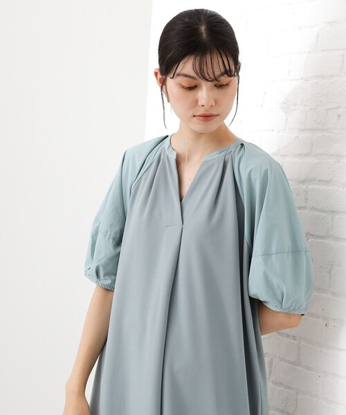 THE SHOP TK (ザ ショップ ティーケー )の「【WEB限定】ドッキングカットソーワンピース【洗える】(ワンピース・レディース・ダークブラウン系8/ライトグレー系8/グリーン系その他6・12)」の17枚目の写真