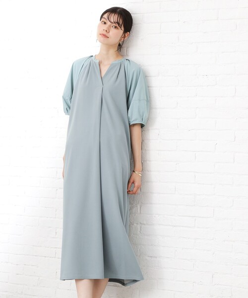 THE SHOP TK (ザ ショップ ティーケー )の「【WEB限定】ドッキングカットソーワンピース【洗える】(ワンピース・レディース・ダークブラウン系8/ライトグレー系8/グリーン系その他6・12)」の15枚目の写真