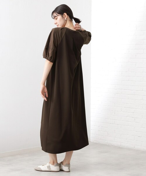 THE SHOP TK (ザ ショップ ティーケー )の「【WEB限定】ドッキングカットソーワンピース【洗える】(ワンピース・レディース・ダークブラウン系8/ライトグレー系8/グリーン系その他6・12)」の12枚目の写真