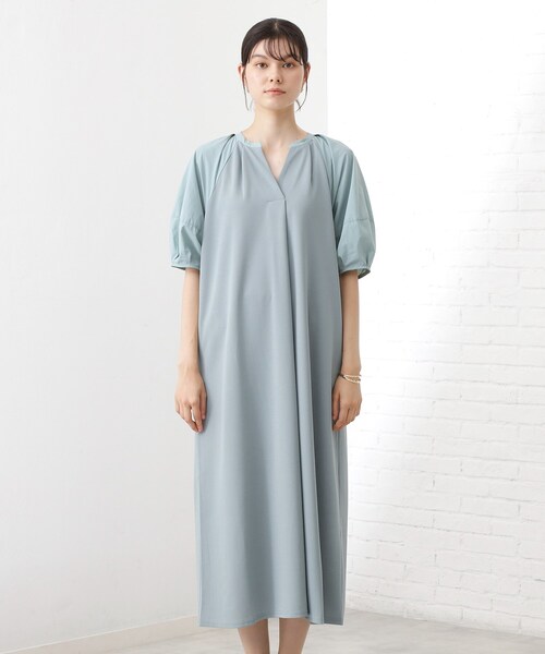 THE SHOP TK (ザ ショップ ティーケー )の「【WEB限定】ドッキングカットソーワンピース【洗える】(ワンピース・レディース・ダークブラウン系8/ライトグレー系8/グリーン系その他6・12)」の7枚目の写真
