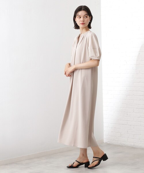 THE SHOP TK (ザ ショップ ティーケー )の「【WEB限定】ドッキングカットソーワンピース【洗える】(ワンピース・レディース・ダークブラウン系8/ライトグレー系8/グリーン系その他6・12)」の4枚目の写真