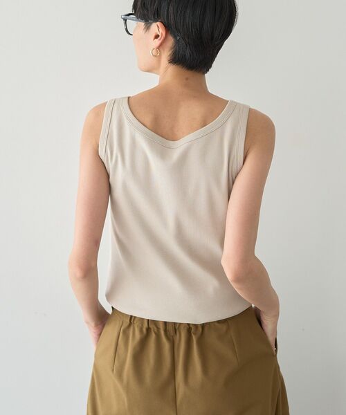 AMERICAN HOLIC（アメリカンホリック）の「テレコタンクトップ（タンクトップ・レディース・アイボリー/ブラック/ベージュ/モカ・M/L）」の10枚目の写真