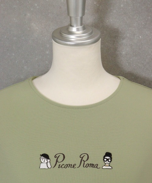 STUDIO PICONE(スタジオピッコーネ)の「刺繍ポンチプルオーバー(Tシャツ/カットソー・レディース・ライトグレー/グリーン/ネイビー/ベージュ・LL/L/M)」の8枚目の写真