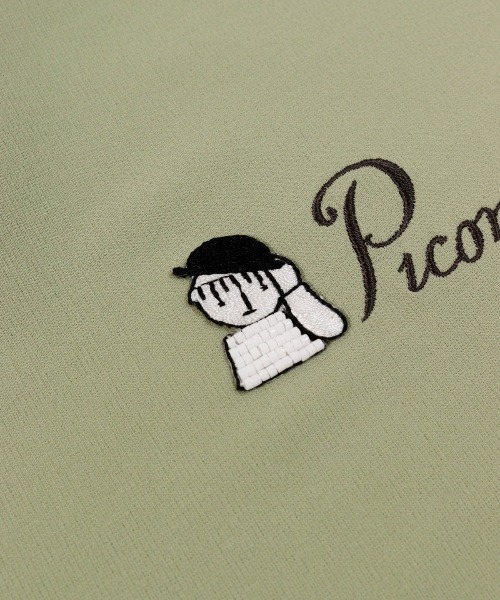 STUDIO PICONE(スタジオピッコーネ)の「刺繍ポンチプルオーバー(Tシャツ/カットソー・レディース・ライトグレー/グリーン/ネイビー/ベージュ・LL/L/M)」の9枚目の写真