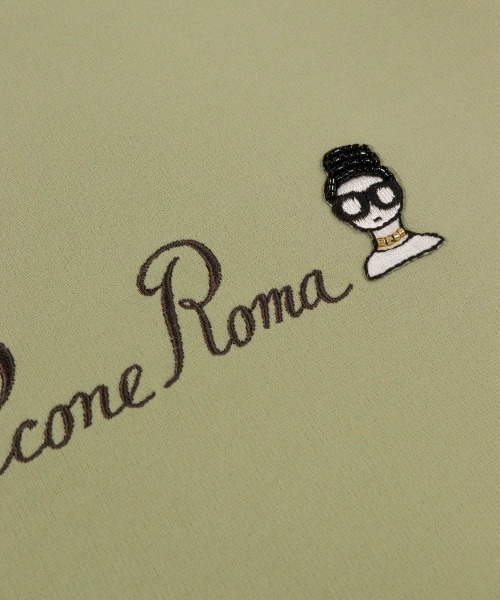STUDIO PICONE(スタジオピッコーネ)の「刺繍ポンチプルオーバー(Tシャツ/カットソー・レディース・ライトグレー/グリーン/ネイビー/ベージュ・LL/L/M)」の10枚目の写真