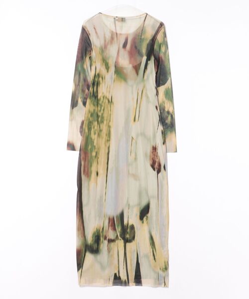 Desigual(デシグアル)の「抽象アートプリントチュールロングドレス(ワンピース・レディース・グリーン・XL/L/M/S/XS)」の2枚目の写真