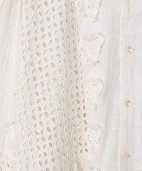 チャイハネ（チャイハネ）の「【チャイハネ】シフリー刺繍MEN'Sシャツ（シャツ/ブラウス・メンズ・ホワイト/グレー・FREE）」の4枚目の写真