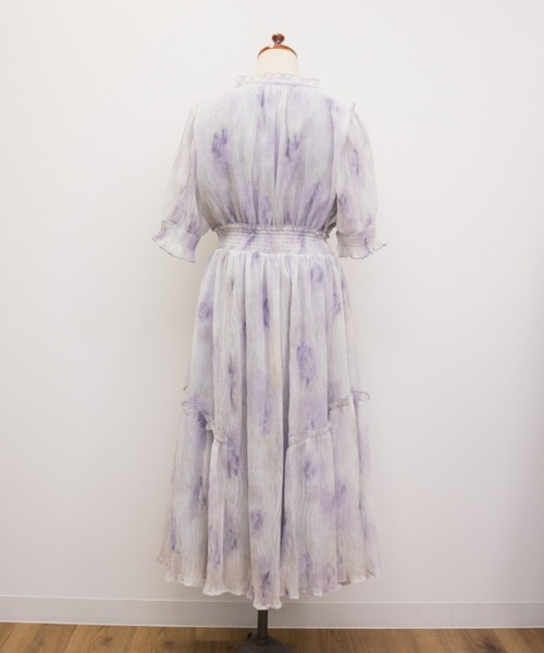 CLETTEオリジナル　ぼかし花柄フリルワンピース CLETTEオリジナルぼかし花柄フリルワンピース（ワンピース