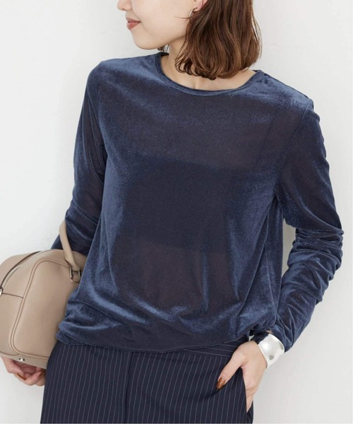 追加》ベロアトリコット プルオーバー（Tシャツ/カットソー）｜SLOBE