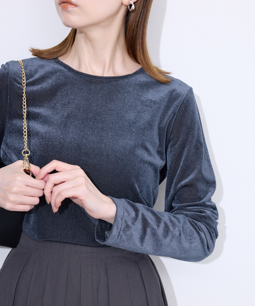 スローブイエナ ベロアトリコットプルオーバー 追加》ベロアトリコット プルオーバー｜フォーワンセブン