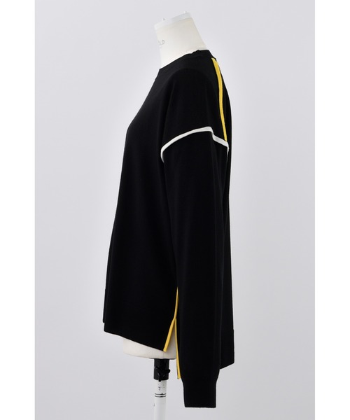 ENFOLD(エンフォルド)の「ニットパイピングプルオーバー(ニット/セーター・レディース・ブラック/ブルー・38)」の8枚目の写真