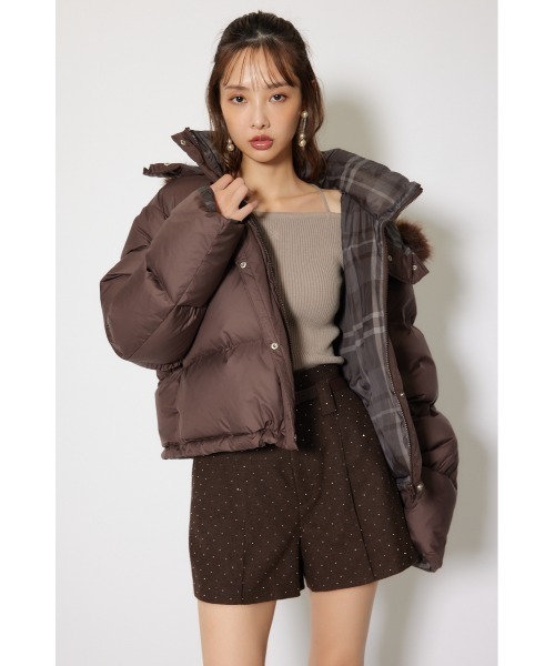 rienda（リエンダ）の「リバーシブルダウンジャケット 秋服 冬服（ダウンジャケット/コート・レディース・ブラック/ホワイト/ブラウン・SMALL/MEDIUM）」の6枚目の写真