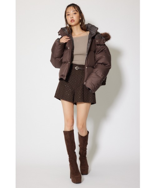 rienda（リエンダ）の「リバーシブルダウンジャケット 秋服 冬服（ダウンジャケット/コート・レディース・ブラック/ホワイト/ブラウン・SMALL/MEDIUM）」の7枚目の写真