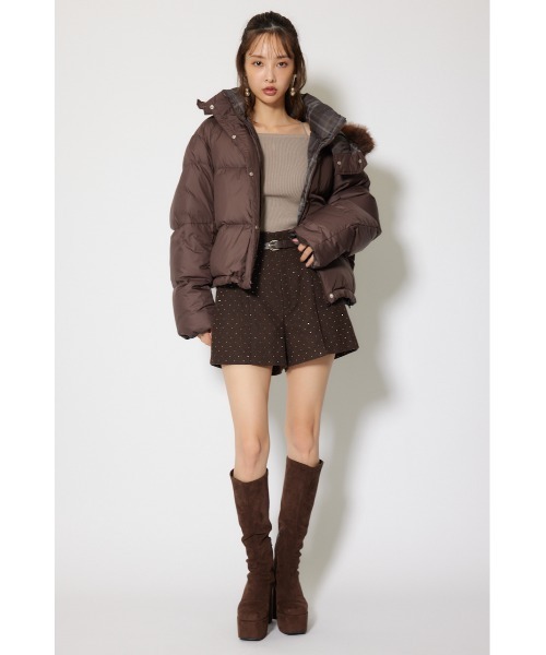 rienda（リエンダ）の「リバーシブルダウンジャケット 秋服 冬服（ダウンジャケット/コート・レディース・ブラック/ホワイト/ブラウン・SMALL/MEDIUM）」の8枚目の写真