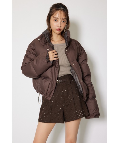 rienda（リエンダ）の「リバーシブルダウンジャケット 秋服 冬服（ダウンジャケット/コート・レディース・ブラック/ホワイト/ブラウン・SMALL/MEDIUM）」の9枚目の写真