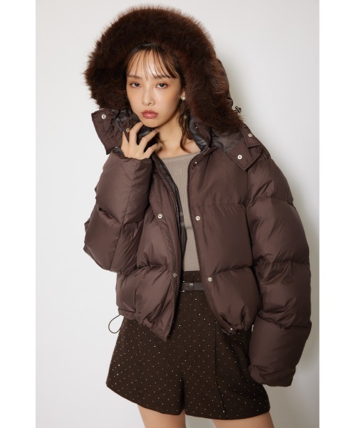 rienda（リエンダ）の「リバーシブルダウンジャケット 秋服 冬服（ダウンジャケット/コート・レディース・ブラック/ホワイト/ブラウン・SMALL/MEDIUM）」の11枚目の写真