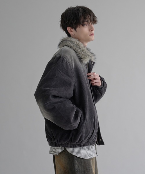 epnok（エプノック）の「2WAYコーデュロイ中綿ファーブルゾン