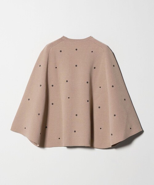 UNITED ARROWS(ユナイテッドアローズ)の「エンブロイダリー フラワー ケープニット ‐ウォッシャブル‐(ニット/セーター・レディース・ネイビー/ベージュ/ブラック・FREE)」の6枚目の写真