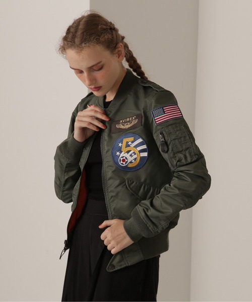 AVIREX(アヴィレックス)の「《WEB&DEPOT限定》L-2 5th AIR FORCE / L-2 フィフス エアフォース(MA-1・レディース・セージグリーン・FREE)」の14枚目の写真